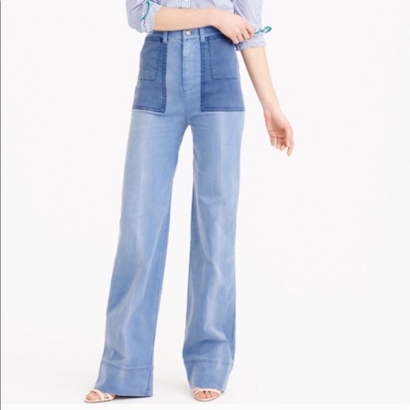 J. Crew Pants - ❤️NWT J. Crew Distressed Wide Leg Chino Sz.14